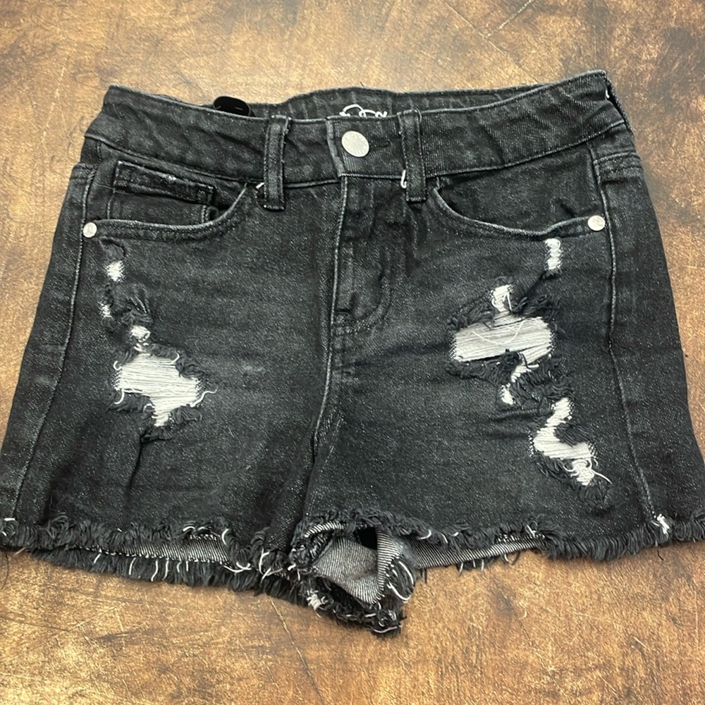 Black Jean shorts